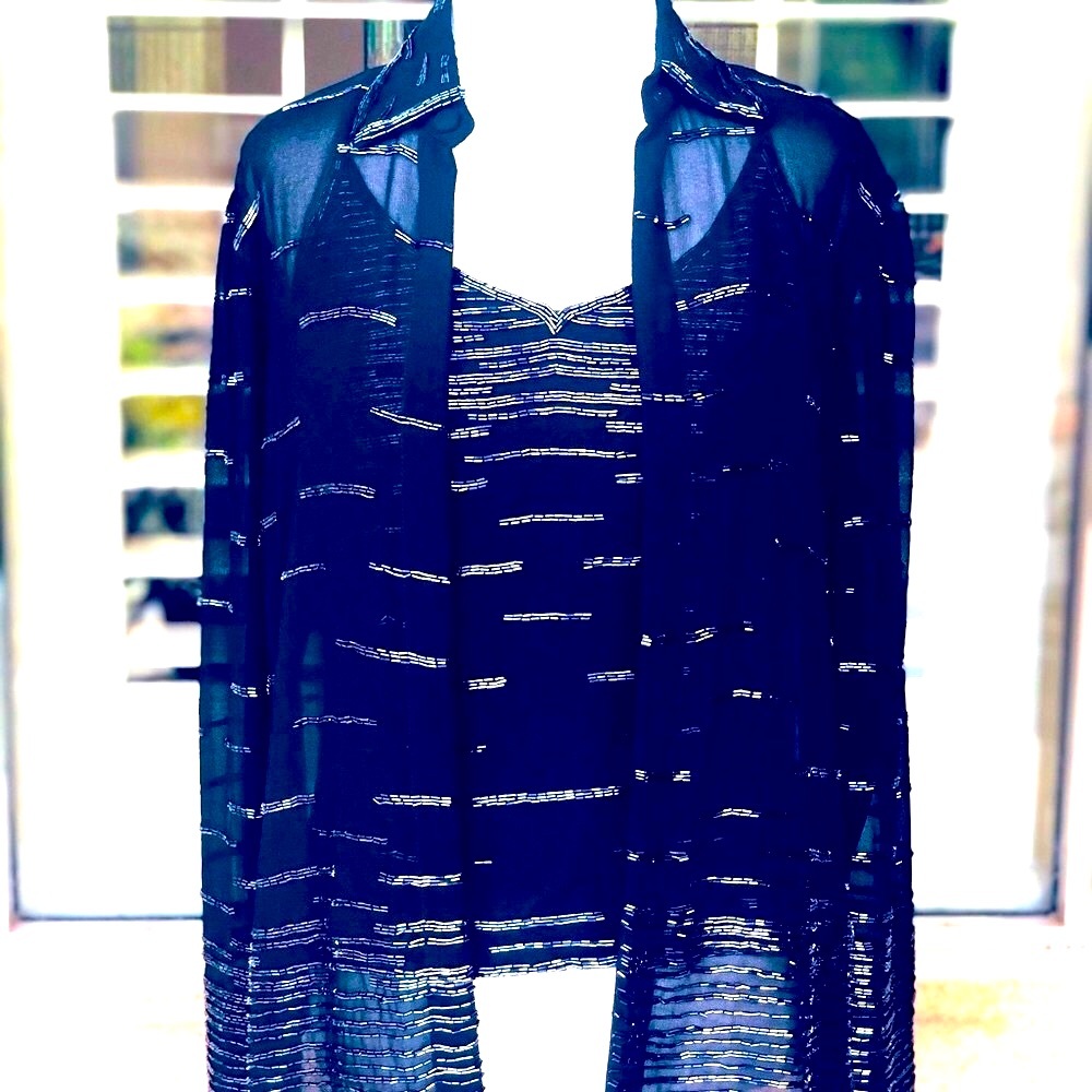 J KARA BEADED BLOUSE SET